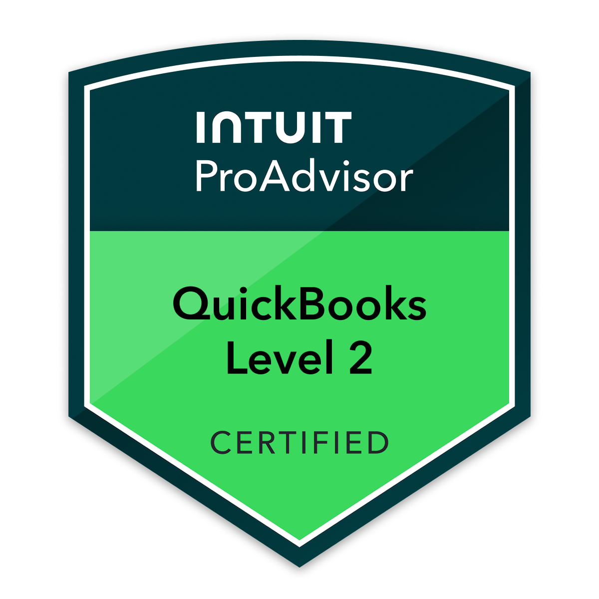 Intuit QuickBooks ProAdvisor Level 2 Certified badge